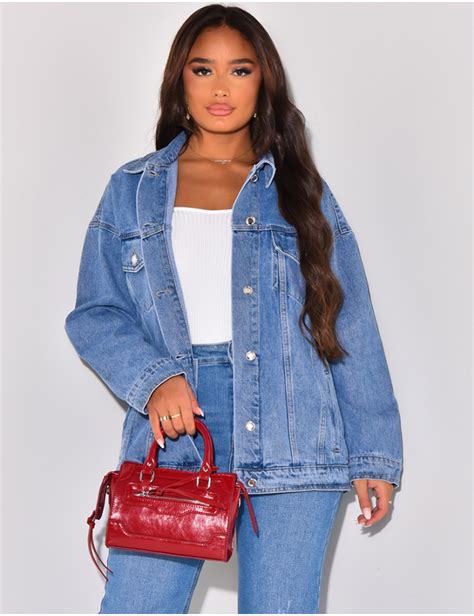 Veste En Jeans Longue Et Oversize