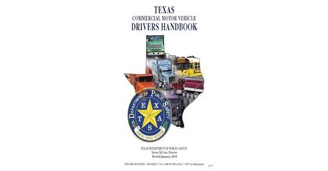 Texas Commercial Motor Vehicle Drivers Handbook By Texas Department Of