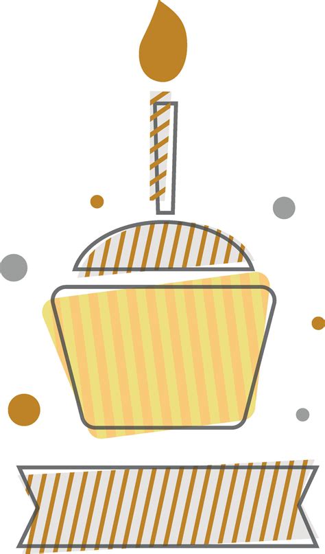 Flat illustration of cupcake with candle. 24801252 Vector Art at Vecteezy