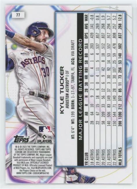 Topps Cosmic Chrome Kyle Tucker Houston Astros Ebay