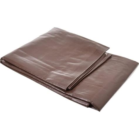 Bâche en Tissu Marron 200 g m² avec illets renforcés Imperméable