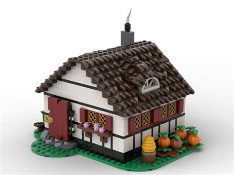 Lego Moc Old Medieval Farmhouse By Rodrigab Rebrickable Build With Lego