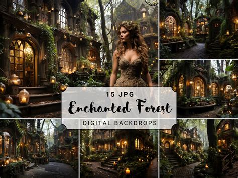 Enchanted Forest Digital Photography Backdrop Magical Forest - Etsy