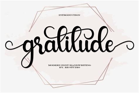 Gratitude Font By RR Studio Creative Fabrica