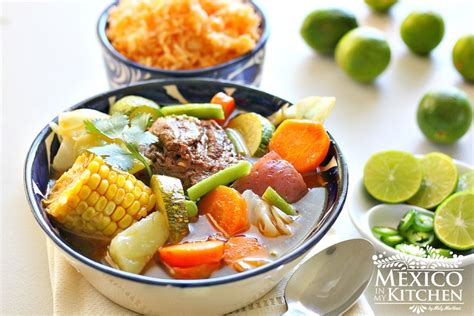 Mexico In My Kitchen Mexican Beef Soup Recipe Receta De Caldo De Res