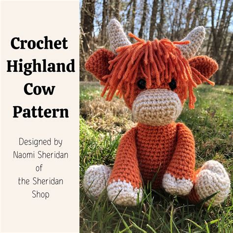 Crochet Highland Cow Pattern Highland Coo Pattern Etsy