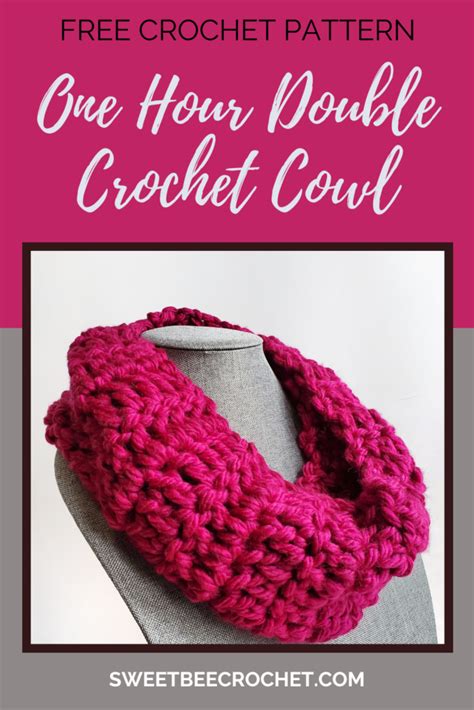 One Hour Double Crochet Cowl Free Pattern Sweet Bee Crochet