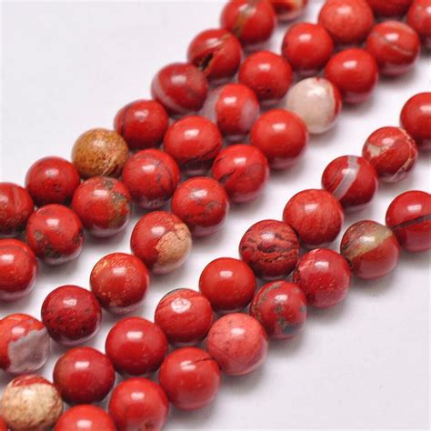 Natural Red Jasper Beads Mm Strand