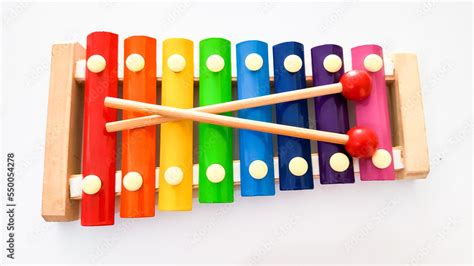 Colorful Xylophone On White Background Isolated Stock Photo Adobe Stock