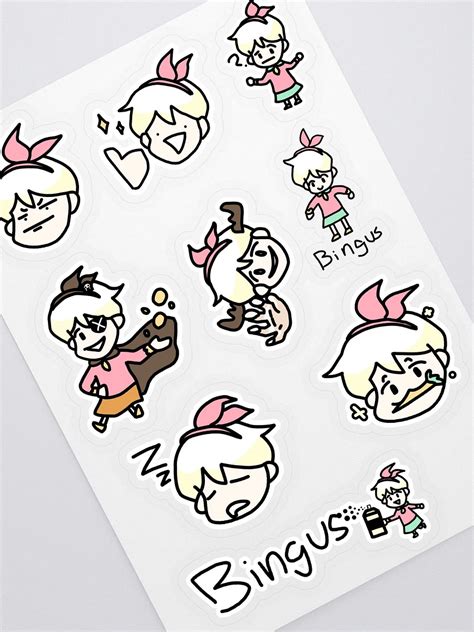 Bingus Sticker Sheet Meltyclownstudio