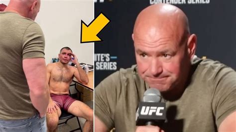 Fighter Breaks Down Crying After Losing Dana White Reacts And Signs Him