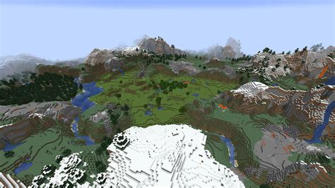 Plains Biome Surrounded By Mountains Minecraftseeds