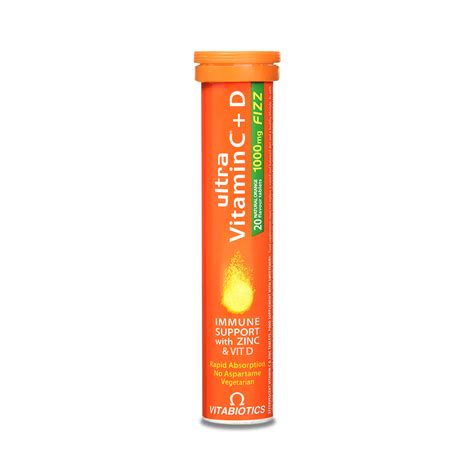 Ultra Vitamin C D Fizz Effervescent Tablets Vitabiotics