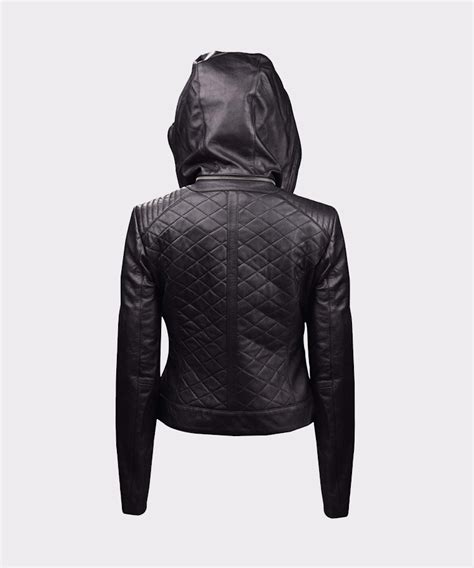 Black Leather Jacket Motorcycle Jacket With Hoodie Upto 50 Off