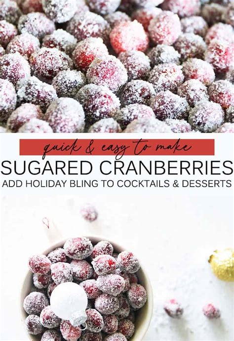 Sugared Cranberries Recipe Aka Candied Cranberries Easy And Festive For The Holidays An