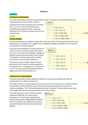 Resumen Modulo Y De Arquitectura Del Computador Resumen Modulo