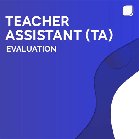 Free Teacher Assistant Ta Evaluation Template Edit Online And Download