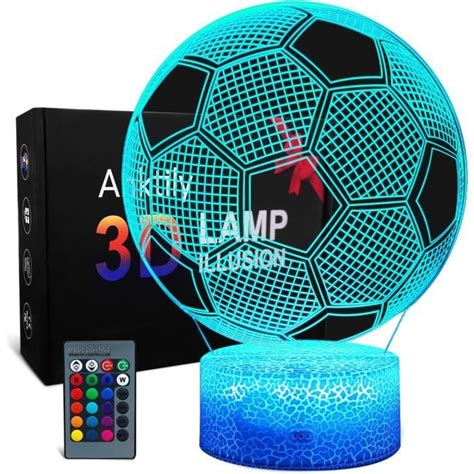 Football Veilleuse Led D Lampe Optique Illusion Veilleuse Enfant Lampe