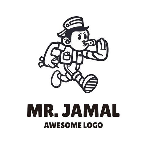 Premium Vector Mr Jamal Logo