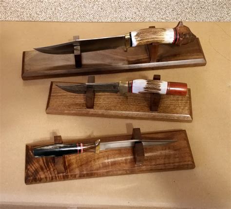 Custom Hand Made Wood Knife Display Stand Made To Order