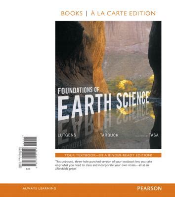 Foundations Of Earth Science Books A La Carte Edition Copy By