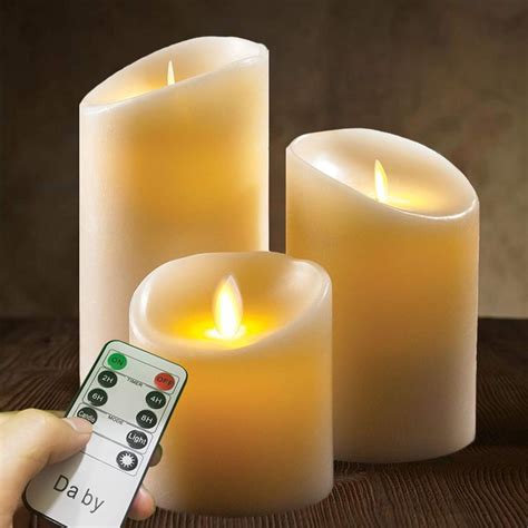 Velas LED 3 Llama LED Parpadeante 10 Cm 12 8 Cm 15 2 Cm Vela Sin