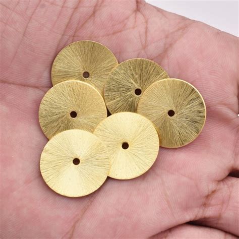 Buy Mm Pcs Gold Flat Disc Spacers Brushed Mm Disk Heishi Spacers