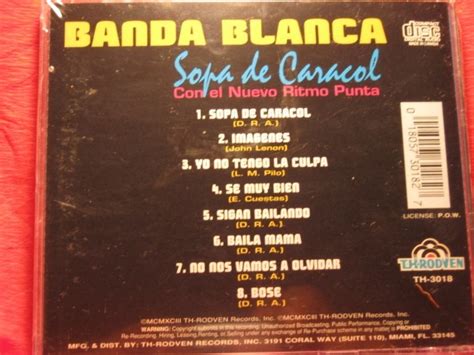 Cd Banda Blanca Sopa De Caracol Con El Nuevo Ritmo Punta Nue