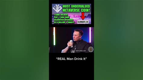 Elon Musk Drinking Alcohol Tiktok Elonmuskhub Shorts Youtube