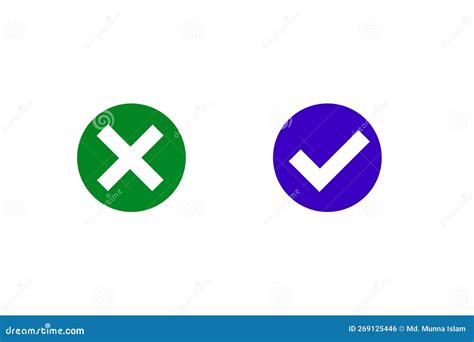 Checkmark Vector Icon Approved Symbol Vector Check Mark Icon Cross