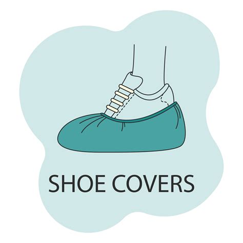 Vector Image Of Shoe Covers In Color Foot Protection Icon On A White Background 2140873 Vector