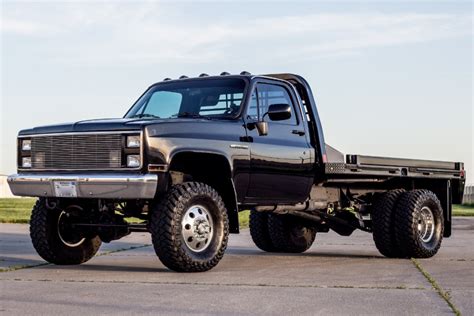 Duramax Powered 1985 Gmc K1500 Flatbed Dually 4x4 For Sale On Bat Auctions Closed On July 3