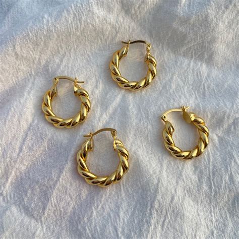 18K Gold Kids Hoop Earrings,baby Hoop Earrings,small Hoop Earrings,kids ...