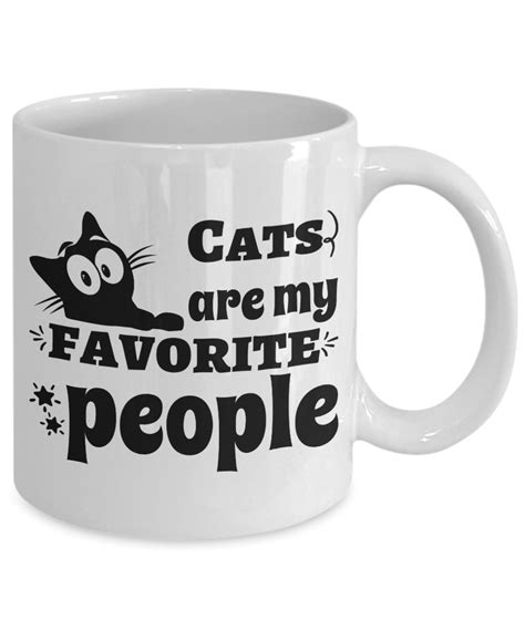 Funny Cat Mom Dad Mug Cats Are My Favorite People Coffee Cup Cat Mom Ts Cat People Dad Mug