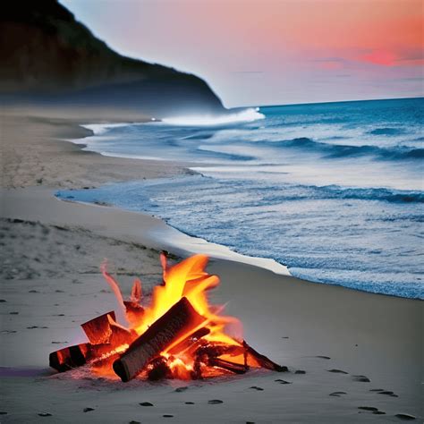 Amazing Beach Night Campfire · Creative Fabrica