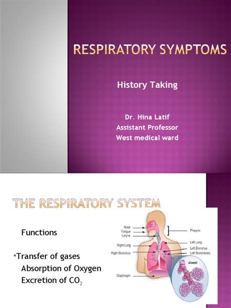 Symptoms of Respiratory Disease - PPT New | PDF