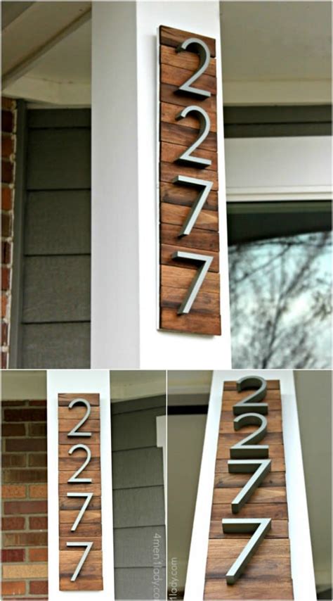 25 Creative And Unique Projects For Beautifully Displaying House Numbers - DIY & Crafts