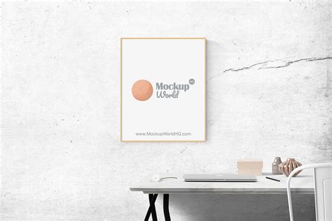 Free Minimalist Poster PSD Mockup | Mockup World HQ