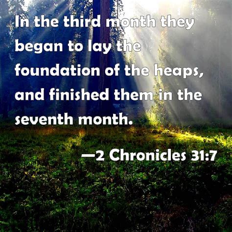 Chronicles In The Third Month They Began To Lay The Foundation