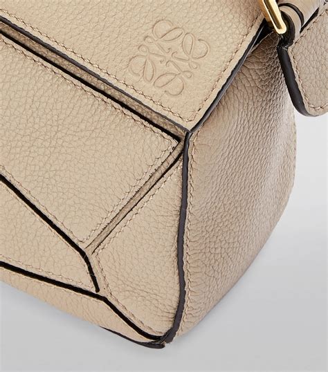 Loewe Beige Mini Leather Puzzle Top Handle Bag Harrods Uk