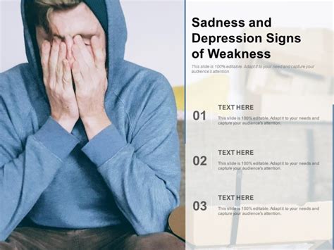 Sadness And Depression Signs Of Weakness Presentation Graphics Presentation Powerpoint