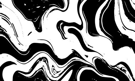 black and white abstract painting with wavy lines 35091614 Vector Art ...