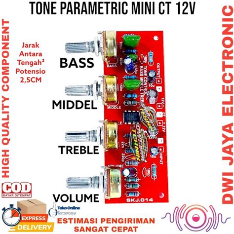 Kit Tone Control Parametrik Mini Kit Parametrik Ic 4558 Lazada Indonesia