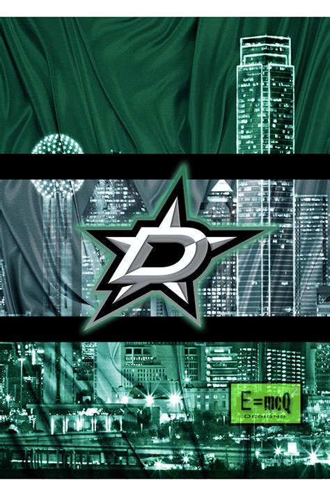 Dallas Stars Hockey In front of Dallas Skyline Poster, Dallas Stars Ma ...