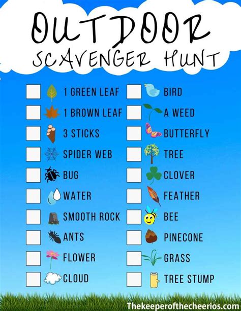 Scavenger Hunt Ideas Outdoors