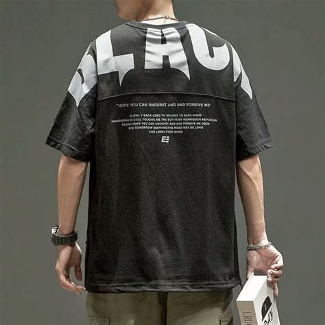 Voguable Fashionable Street Style Oversized T Shirt Black White Men Cl – voguable