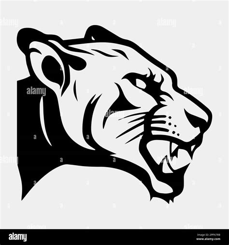 Panther Head Silhouette Vector