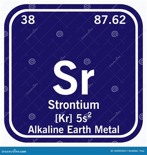 Strontium Sr Periodic Table Element Royalty Free Stock Image 269789740