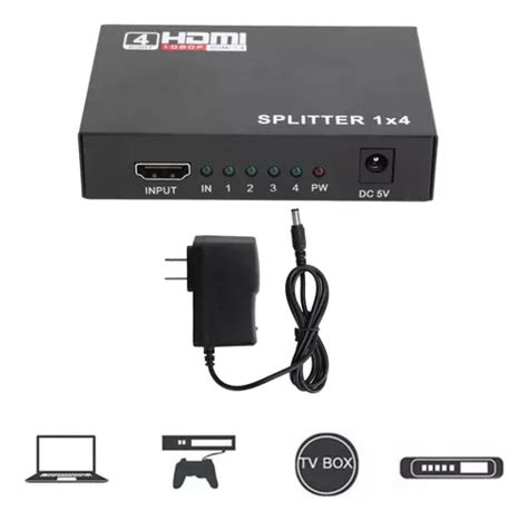 Divisor Splitter Hdmi Entrada Salidas P D Nuevo Meses Sin