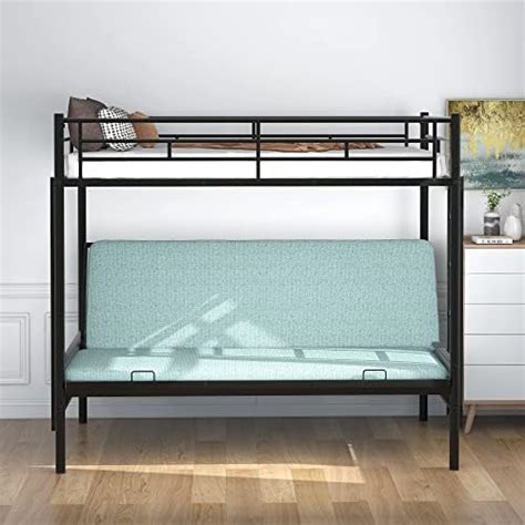 Amazon BOVZA Twin Over Futon Full Bunk Bed Convertible Couch And